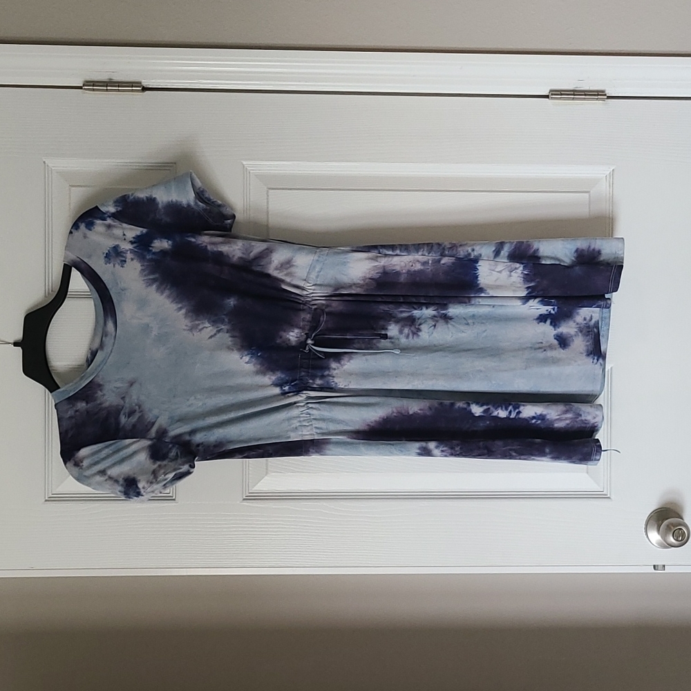 Tie-dyed T-shirt mini dress